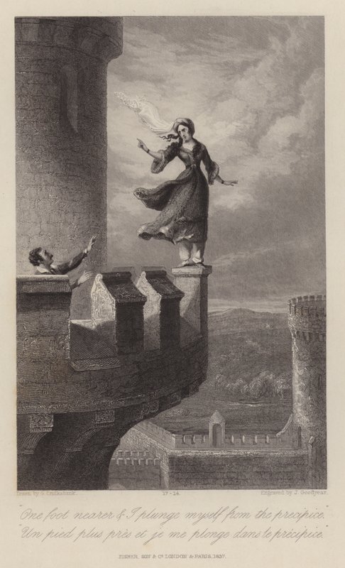 Rebecca en de Tempelier (gravure) door George Cruikshank
