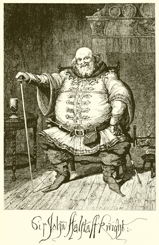 Sir John Falstaff door George Cruikshank
