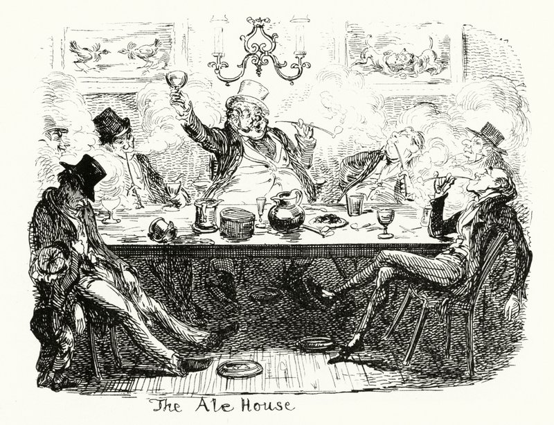 Het bierhuis door George Cruikshank