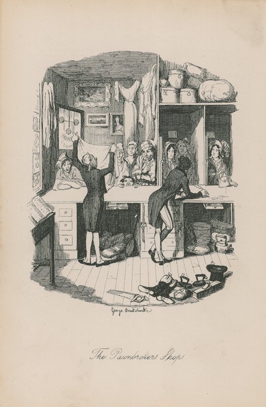 De pandjeswinkel door George Cruikshank