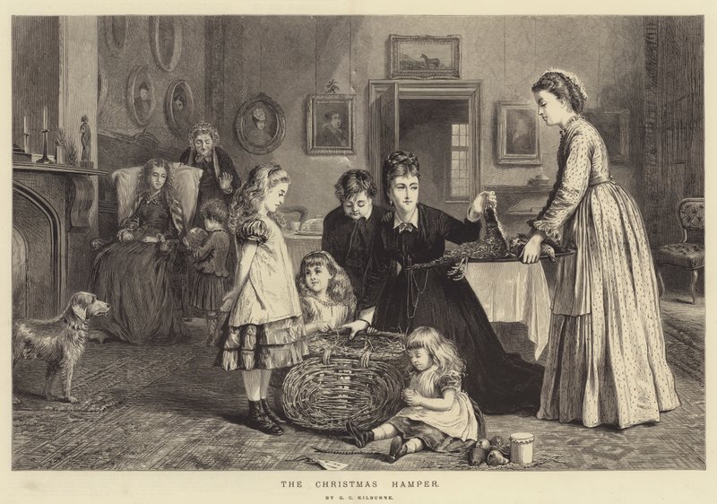 Het Kerstpakket door George Goodwin Kilburne