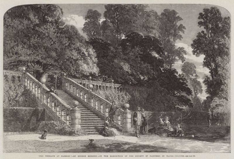 Het Terras bij Haddon door George Haydock Dodgson