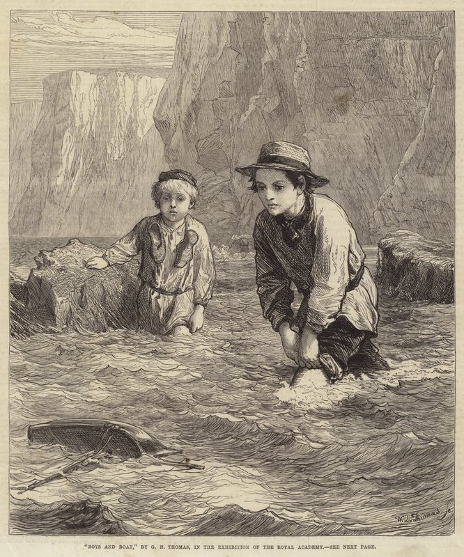 Jongens en Boot door George Housman Thomas