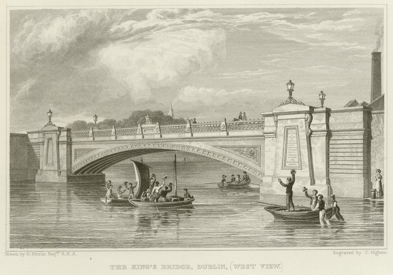 De Koningsbrug in Dublin door George Petrie