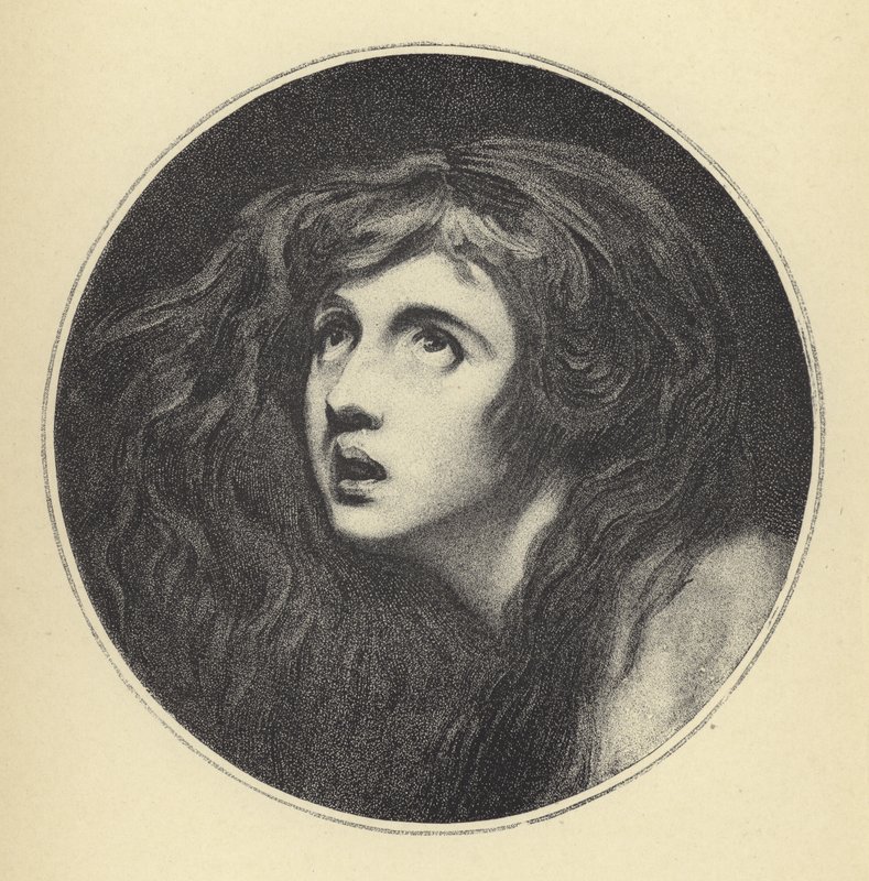 Lady Hamilton als Miranda door George Romney