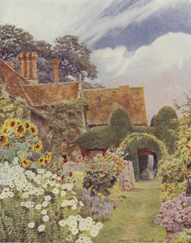Cleeve Prior, Zonnebloemen door George Samuel Elgood