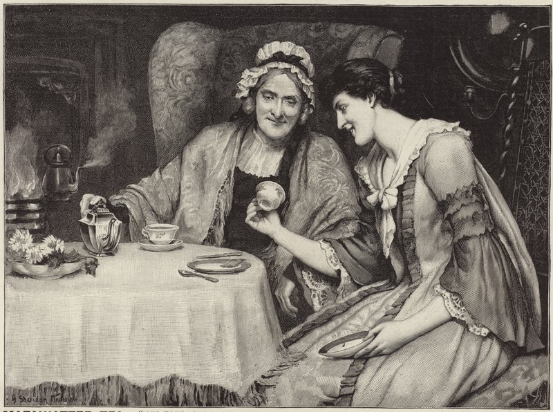 Advertentie voor Mazawattee Thee door George Sheridan Knowles