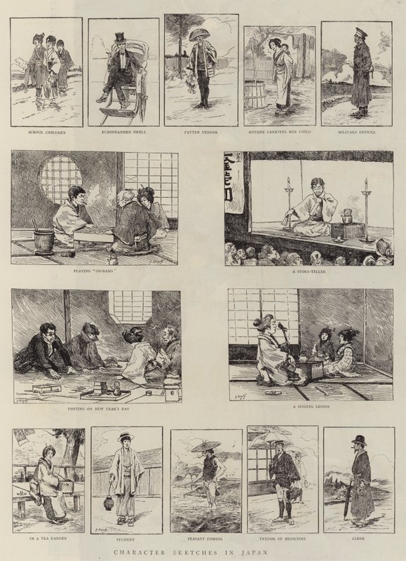 Karakter Schetsen in Japan door Georges Ferdinand Bigot