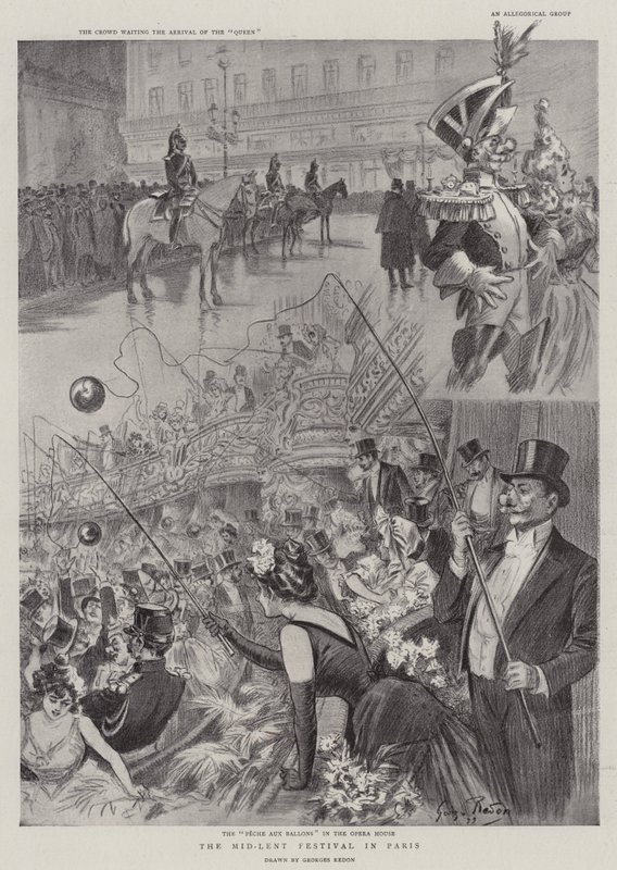 Het Midvastenfestival in Parijs door Georges Redon