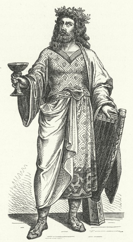Alboin, koning van de Longobarden (gravure) door German School