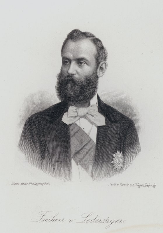 Alois Ledersteger, Oostenrijkse schrijver (gravure) door German School