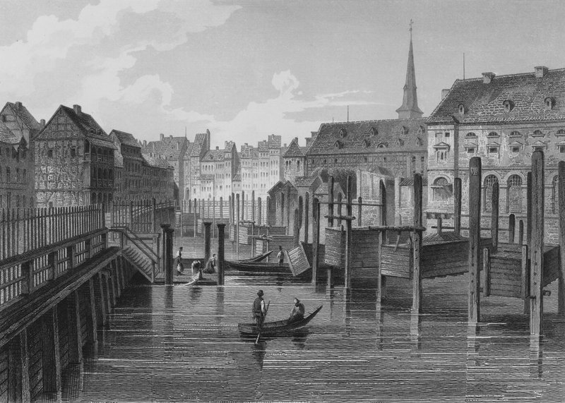 Bij de Fischerbrücke, Berlijn door German School