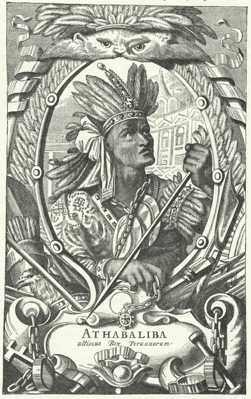 Atahualpa, Inca keizer door German School