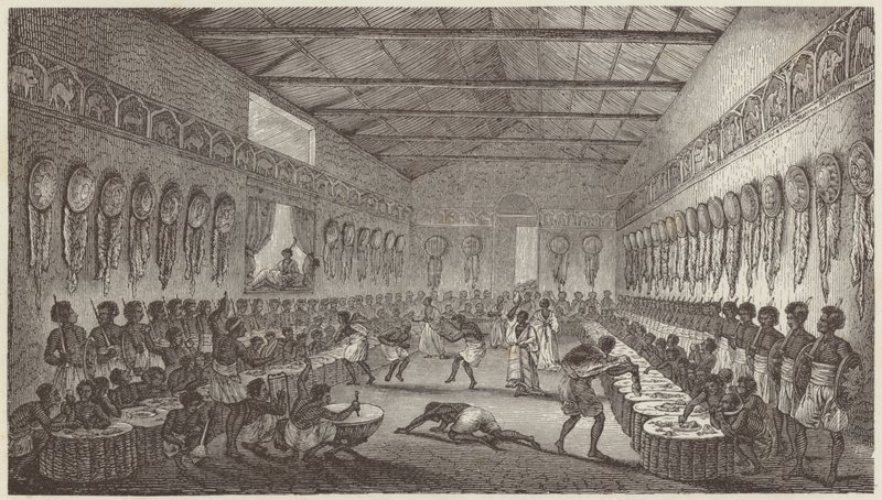 Banket van de koning van Abessinië door German School
