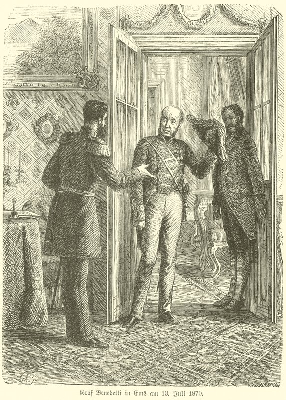 Graaf Benedetti in Ems, 13 juli 1870 door German School