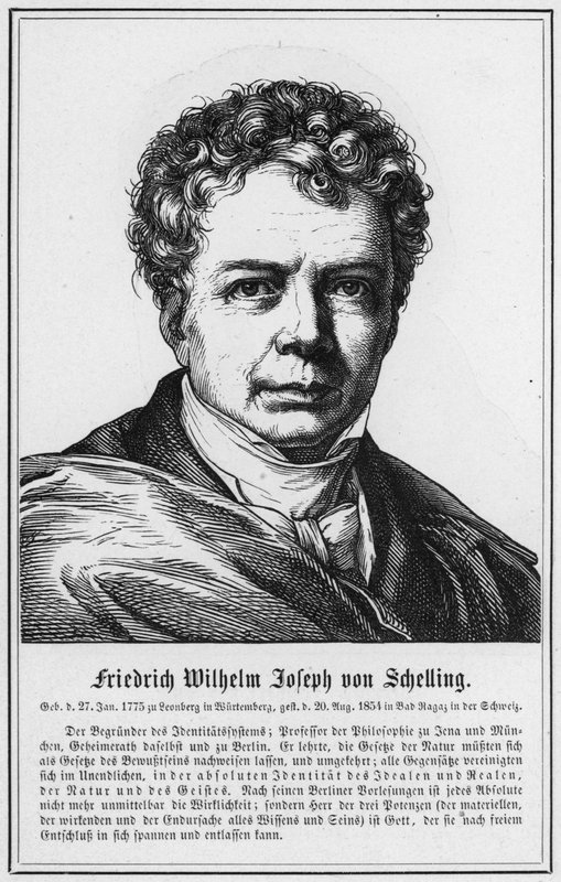 Friedrich Wilhelm Joseph von Schelling (gravure) door German School