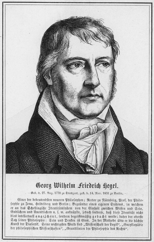 Georg Wilhelm Friedrich Hegel (gravure) door German School