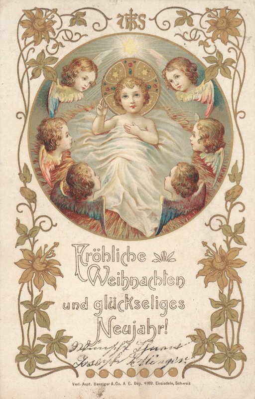 Duitse kerstkaart door German School