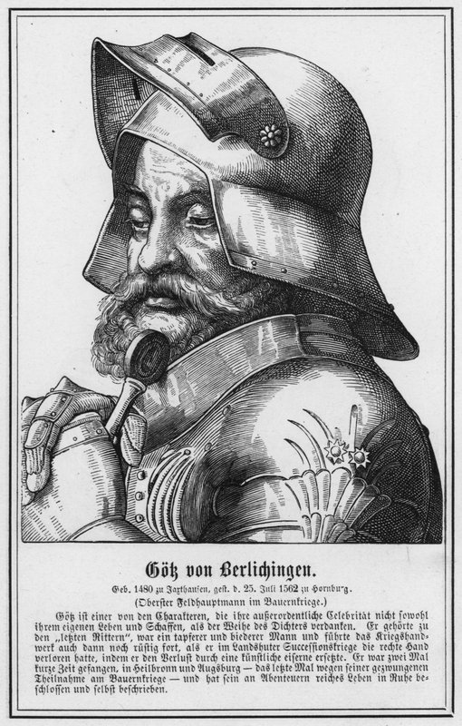 Gok von Berlichingen (gravure) door German School