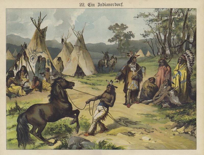 Indiaans kamp, Amerika door German School