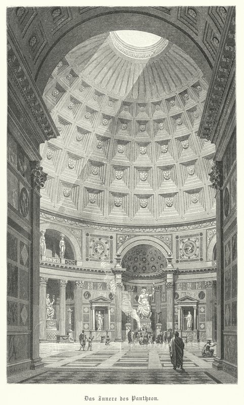 Interieur van het Pantheon, Rome door German School