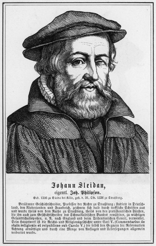 Johann Sleidan (gravure) door German School