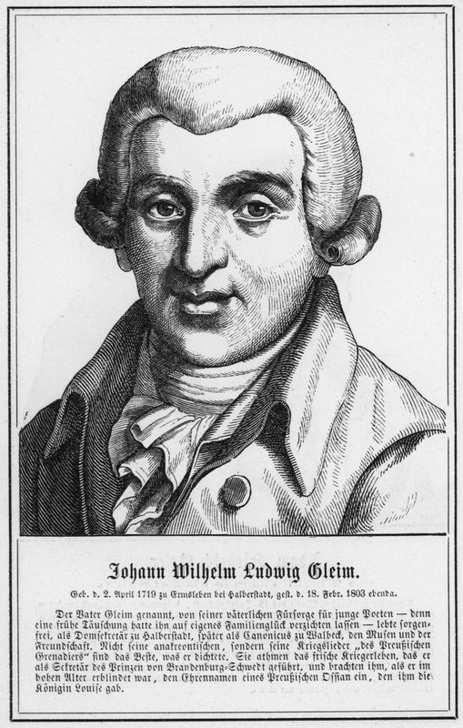 Johann Wilhelm Ludwig Gleim door German School