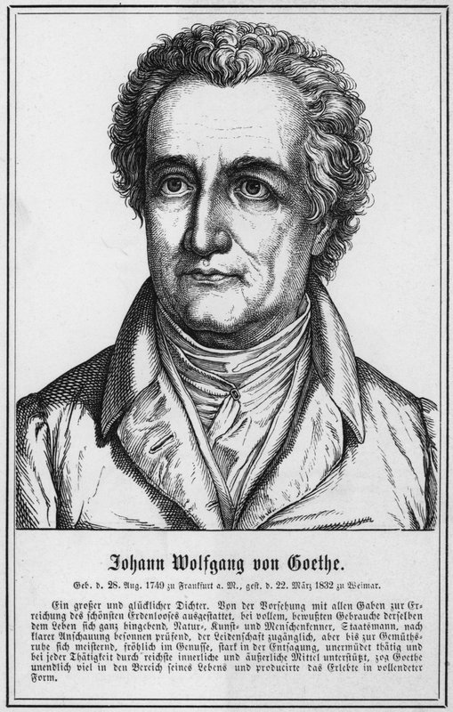 Johann Wolfgang von Goethe (gravure) door German School