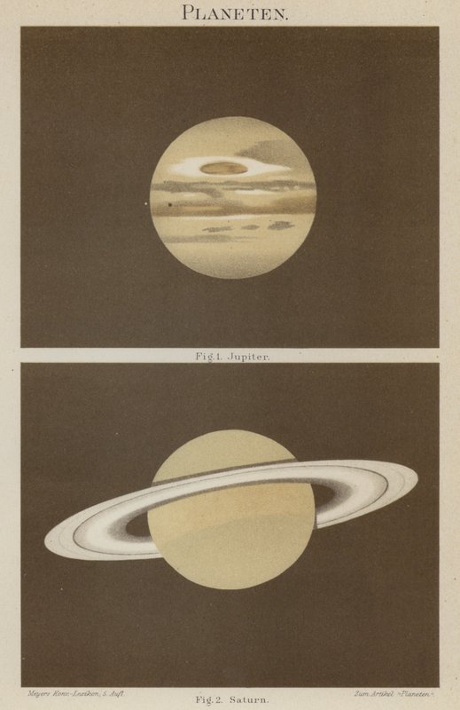 Jupiter en Saturnus door German School