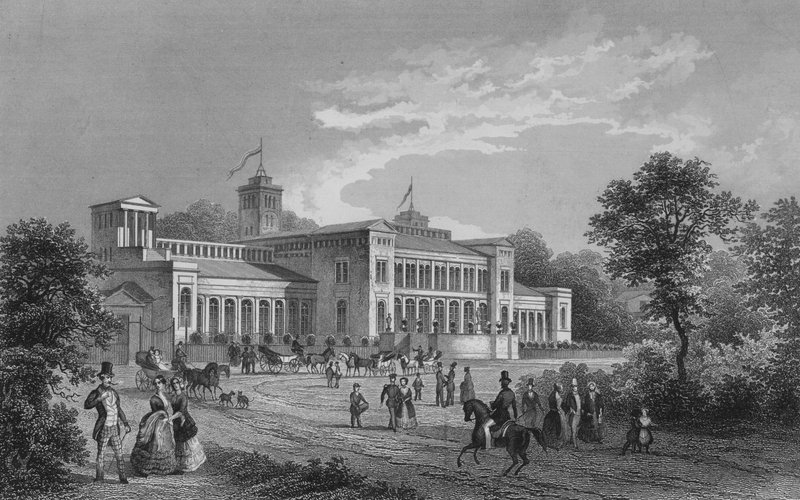 Kroll Opera House, Berlijn (staalgravure) door German School