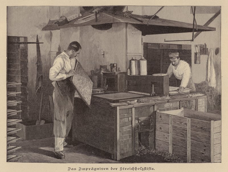 Lucifers maken (gravure) door German School