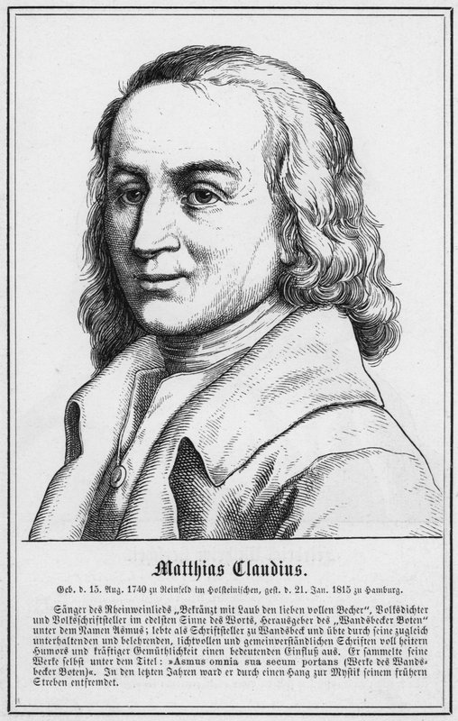 Matthias Claudius (gravure) door German School