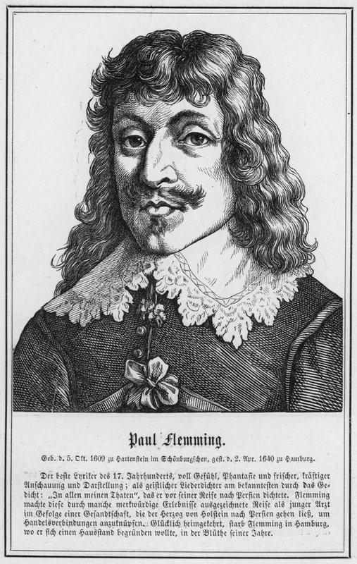 Paul Flemming (gravure) door German School