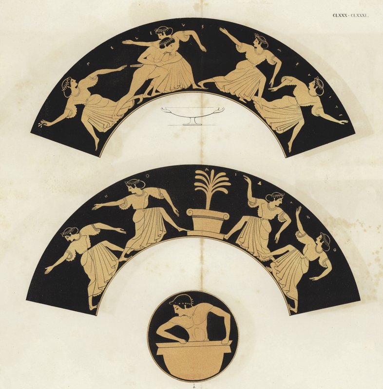 Peleus en Thetis door German School