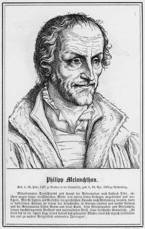 Philipp Melanchthon (gravure) door German School