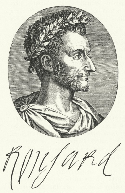 Pierre de Ronsard, Franse dichter (gravure) door German School