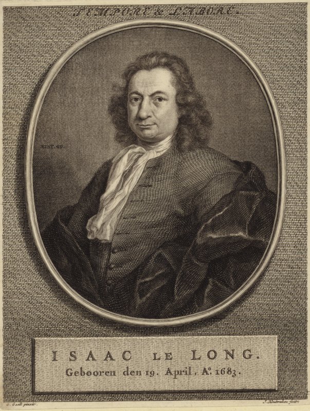 Portret van Isaac le Long door German School