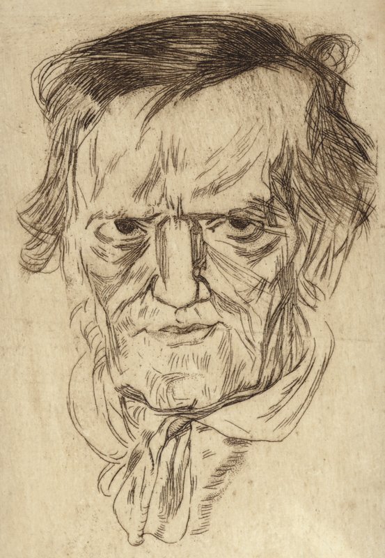 Portret van Richard Wagner door German School