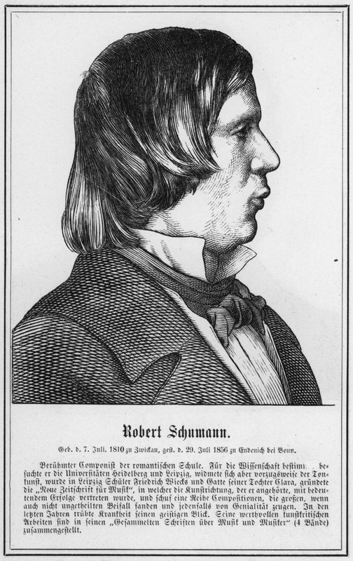 Robert Schumann (gravure) door German School