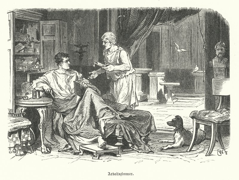 Studie in een Romeins huis door German School