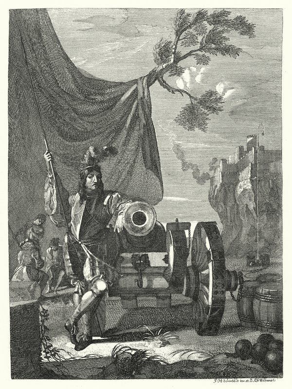 Het kanon (gravure) door German School