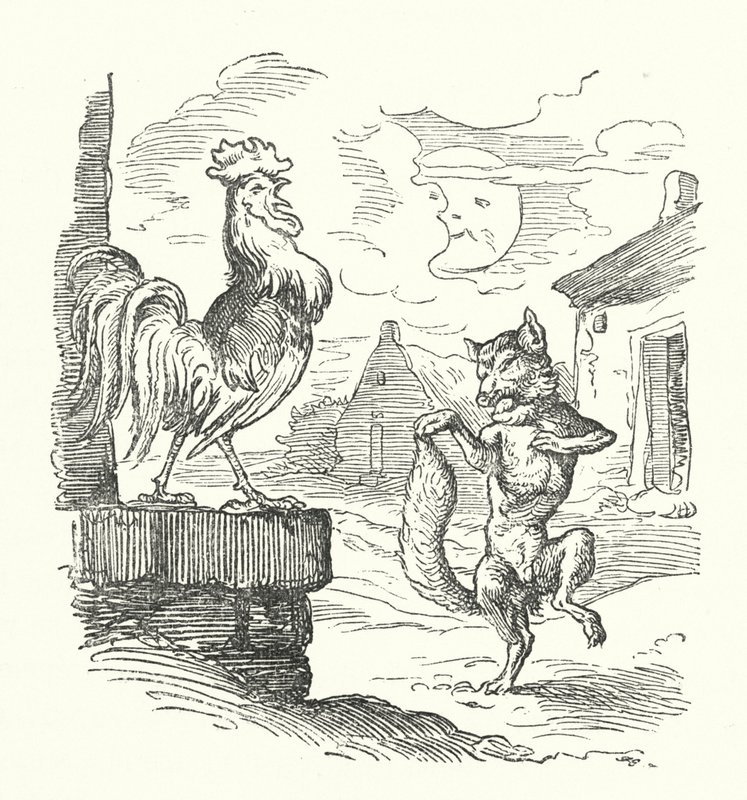 De Haan en de Vos (gravure) door German School