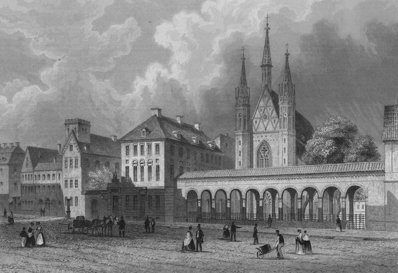 De Klosterkirche en Klosterstrasse, Berlijn door German School