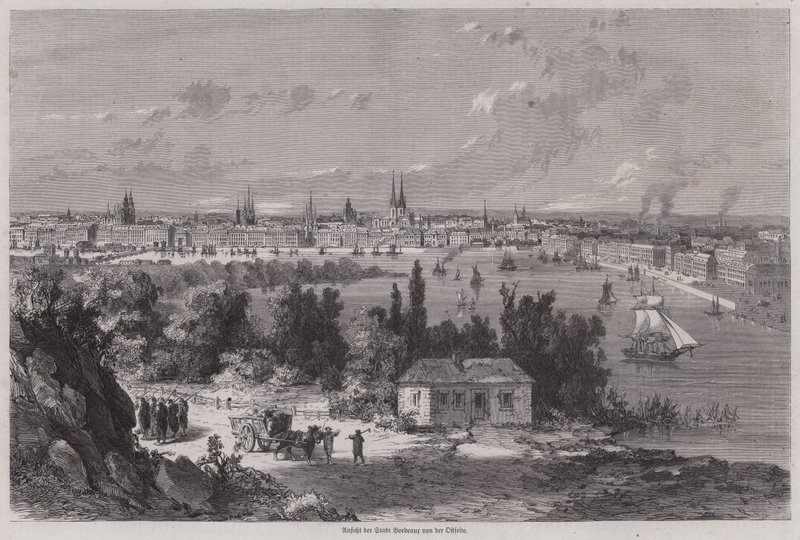 Uitzicht op Bordeaux, Frankrijk door German School