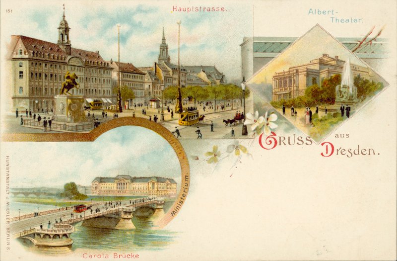 Gezichten van Dresden, Duitsland door German School