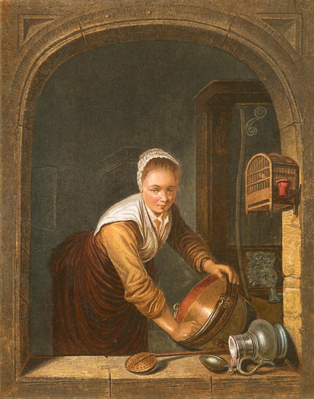 La Menagere door Gerrit Dou