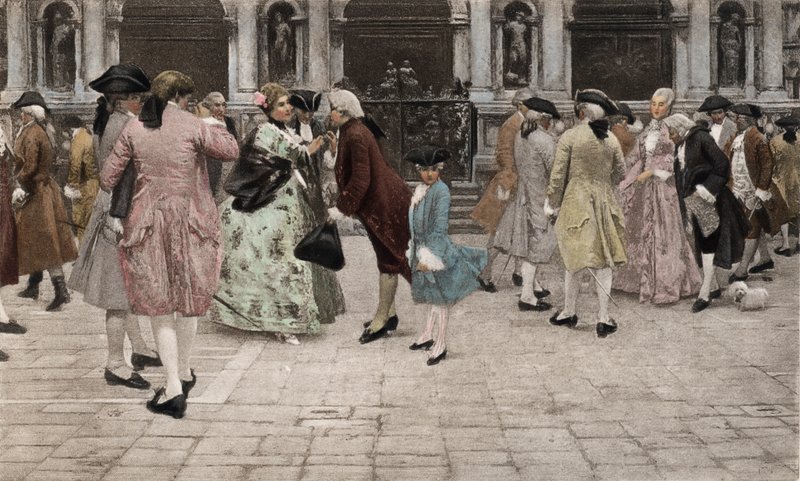 De Promenade door Giacomo Favretto