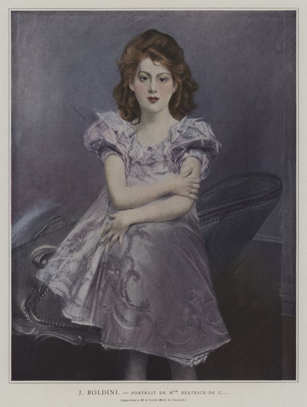 Portret van Juffrouw Beatrice de C... door Giovanni Boldini