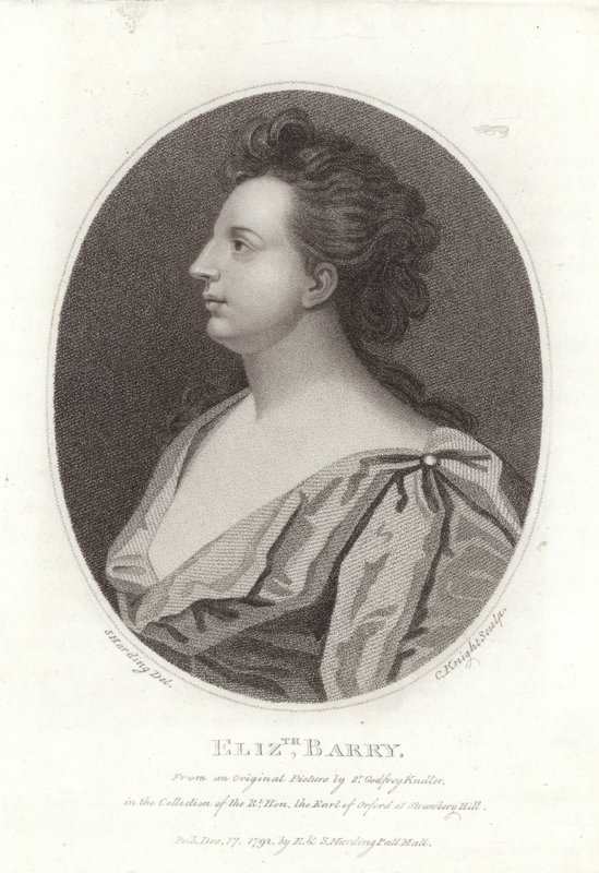 Elizabeth Barry door Godfrey Kneller