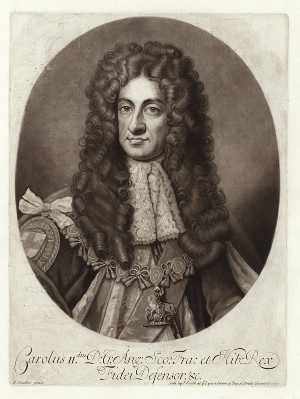 Portret van koning Karel II door Godfrey Kneller